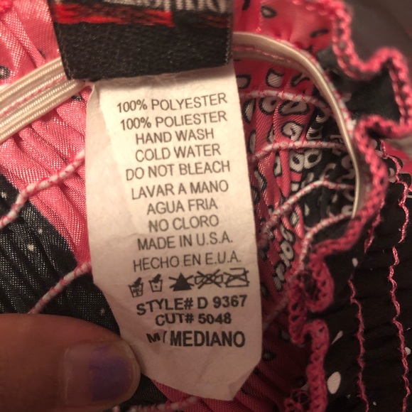 SOLD! Pink, Gray, Black Strapless Mini Dress, M - Picture 3 of 5